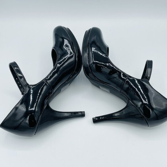 City Classified Heels Womens Size 7.5M Black Mary Jane Career Office Patent Shoe - Picture 11 of 11